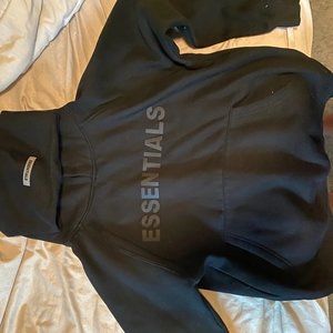 Black fear of god FOG essentials hoodie